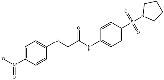 2-(4-nitrophenoxy)-N-[4-(1-pyrrolidinylsulfonyl)phenyl]acetamide Struktur