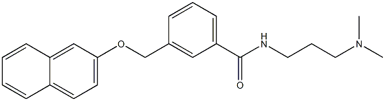 N-[3-(dimethylamino)propyl]-3-[(2-naphthyloxy)methyl]benzamide Struktur