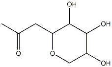 2-[2-oxopropyl]tetrahydro-2H-pyran-3,4,5-triol Struktur