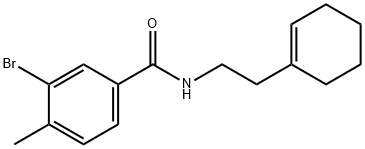 3-bromo-N-[2-(1-cyclohexen-1-yl)ethyl]-4-methylbenzamide Struktur