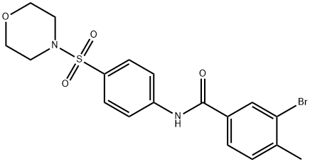 3-bromo-4-methyl-N-[4-(4-morpholinylsulfonyl)phenyl]benzamide Struktur