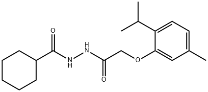 N'-[2-(2-isopropyl-5-methylphenoxy)acetyl]cyclohexanecarbohydrazide Struktur