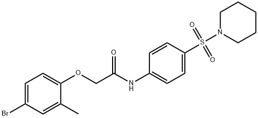 2-(4-bromo-2-methylphenoxy)-N-[4-(1-piperidinylsulfonyl)phenyl]acetamide Struktur