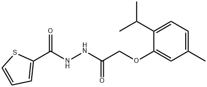 N'-[2-(2-isopropyl-5-methylphenoxy)acetyl]-2-thiophenecarbohydrazide Struktur