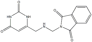 2-({[(2,6-dioxo-1,2,3,6-tetrahydro-4-pyrimidinyl)methyl]amino}methyl)-1H-isoindole-1,3(2H)-dione Struktur