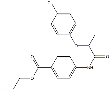 propyl 4-{[2-(4-chloro-3-methylphenoxy)propanoyl]amino}benzoate Struktur