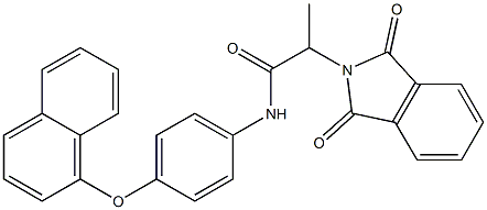 2-(1,3-dioxo-1,3-dihydro-2H-isoindol-2-yl)-N-[4-(1-naphthyloxy)phenyl]propanamide Struktur