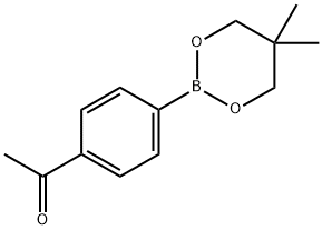 1-[4-(5,5-dimethyl-1,3,2-dioxaborinan-2-yl)phenyl]ethan-1-one Struktur