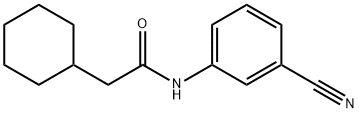 N-(3-cyanophenyl)-2-cyclohexylacetamide Struktur