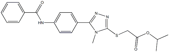 isopropyl ({5-[4-(benzoylamino)phenyl]-4-methyl-4H-1,2,4-triazol-3-yl}sulfanyl)acetate Struktur