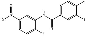 N-(2-fluoro-5-nitrophenyl)-3-iodo-4-methylbenzamide Struktur