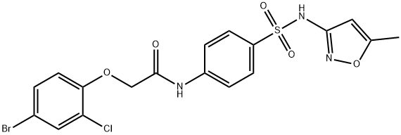 2-(4-bromo-2-chlorophenoxy)-N-(4-{[(5-methyl-3-isoxazolyl)amino]sulfonyl}phenyl)acetamide Struktur