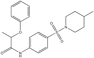 N-{4-[(4-methylpiperidin-1-yl)sulfonyl]phenyl}-2-phenoxypropanamide Struktur