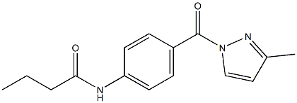 N-{4-[(3-methyl-1H-pyrazol-1-yl)carbonyl]phenyl}butanamide Struktur