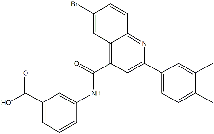 3-({[6-bromo-2-(3,4-dimethylphenyl)quinolin-4-yl]carbonyl}amino)benzoic acid Struktur