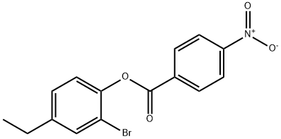 2-bromo-4-ethylphenyl 4-nitrobenzoate Struktur