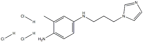 N4-[3-(1H-imidazol-1-yl)propyl]-2-methylbenzene-1,4-diamine trihydrochloride Struktur