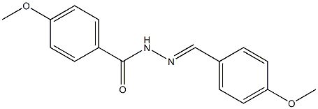 4-methoxy-N'-[(1E)-(4-methoxyphenyl)methylidene]benzohydrazide Struktur