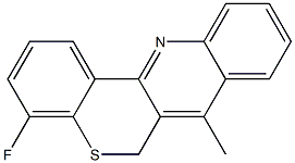 4-Fluoro-7-methyl-6H-[1]benzothiopyrano[4,3-b]quinoline Struktur