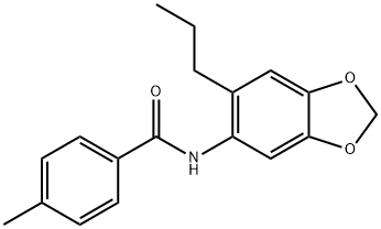 4-methyl-N-(6-propyl-1,3-benzodioxol-5-yl)benzamide Struktur