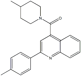 2-(4-methylphenyl)-4-[(4-methyl-1-piperidinyl)carbonyl]quinoline Struktur