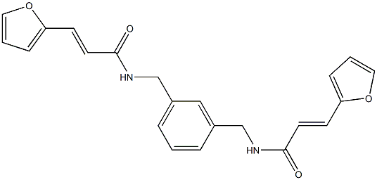 3-(2-furyl)-N-[3-({[3-(2-furyl)acryloyl]amino}methyl)benzyl]acrylamide Struktur