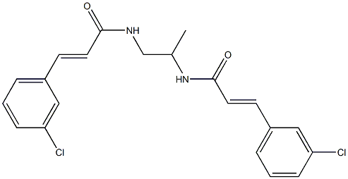 3-(3-chlorophenyl)-N-(2-{[3-(3-chlorophenyl)acryloyl]amino}-1-methylethyl)acrylamide Struktur