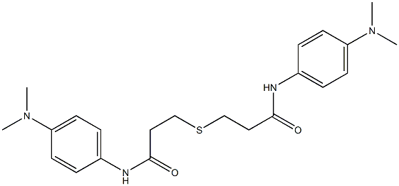 3-({3-[4-(dimethylamino)anilino]-3-oxopropyl}sulfanyl)-N-[4-(dimethylamino)phenyl]propanamide Struktur