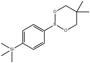 2-(4-(trimethylsilyl)phenyl)-5,5-dimethyl-1,3,2-dioxaborinane Struktur