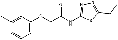 N-(5-ethyl-1,3,4-thiadiazol-2-yl)-2-(3-methylphenoxy)acetamide Struktur