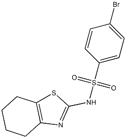 4-bromo-N-(4,5,6,7-tetrahydro-1,3-benzothiazol-2-yl)benzenesulfonamide Struktur