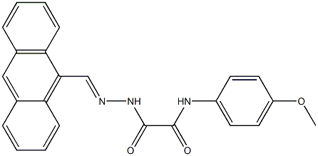 1-{N'-[(1E)-(anthracen-9-yl)methylidene]hydrazinecarbonyl}-N-(4-methoxyphenyl)formamide Struktur