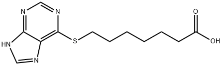 Heptanoic acid, 7-(9H-purin-6-ylthio)- Struktur