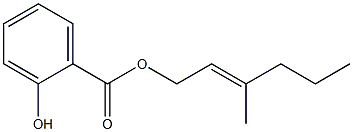 (2E)-3-methylhex-2-en-1-yl 2-hydroxybenzoate Struktur