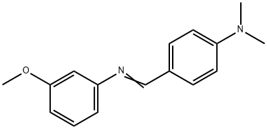 N-[4-(Dimethylamino)benzylidene]-3-methoxyaniline Struktur