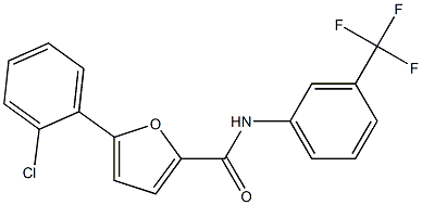 5-(2-chlorophenyl)-N-[3-(trifluoromethyl)phenyl]furan-2-carboxamide Struktur