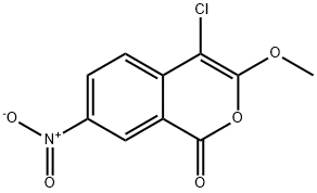 4-chloro-3-methoxy-7-nitroisochromen-1-one Struktur