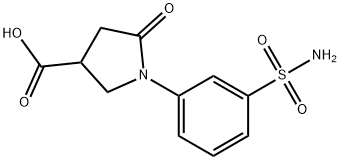 5-oxo-1-(3-sulfamoylphenyl)pyrrolidine-3-carboxylic acid Struktur