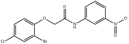 2-(2-bromo-4-chlorophenoxy)-N-(3-nitrophenyl)acetamide Struktur