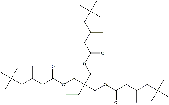 2-ethyl-2-(((3,5,5-trimethylhexanoyl)oxy)methyl)propane-1,3-diyl bis(3,5,5-trimethylhexanoate) Struktur