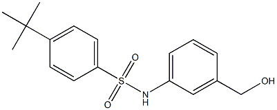 4-tert-butyl-N-[3-(hydroxymethyl)phenyl]benzenesulfonamide Struktur