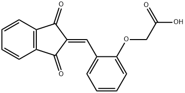 {2-[(1,3-dioxo-1,3-dihydro-2H-inden-2-ylidene)methyl]phenoxy}acetic acid Struktur