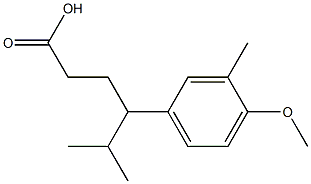 Benzenebutanoic acid, 4-Methoxy-3-Methyl-g-
(1-Methylethyl) Struktur