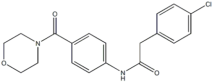 2-(4-chlorophenyl)-N-[4-(4-morpholinylcarbonyl)phenyl]acetamide Struktur