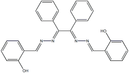 2-hydroxybenzaldehyde {2-[(2-hydroxybenzylidene)hydrazono]-1,2-diphenylethylidene}hydrazone Struktur