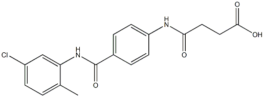 4-{4-[(5-chloro-2-methylanilino)carbonyl]anilino}-4-oxobutanoic acid Struktur