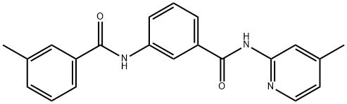 3-[(3-methylbenzoyl)amino]-N-(4-methyl-2-pyridinyl)benzamide Struktur