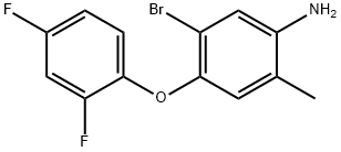 Benzenamine, 5-bromo-4-(2,4-difluorophenoxy)-2-methyl- Struktur