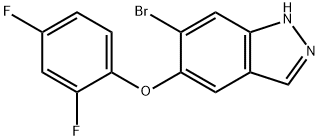 1H-Indazole, 6-bromo-5-(2,4-difluorophenoxy)- Struktur