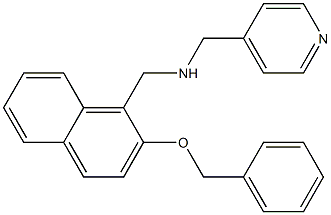 N-{[2-(benzyloxy)-1-naphthyl]methyl}-N-(4-pyridinylmethyl)amine Struktur